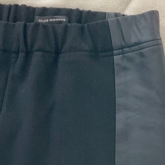 Club Monaco black pant with side panels and pockets. Elastic waist size 8. - Picture 4 of 6